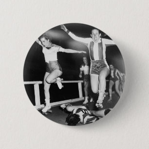 Roller Derby Girl Pinback Button