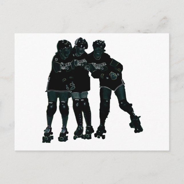 Roller Derby Girls Postcard (Front)