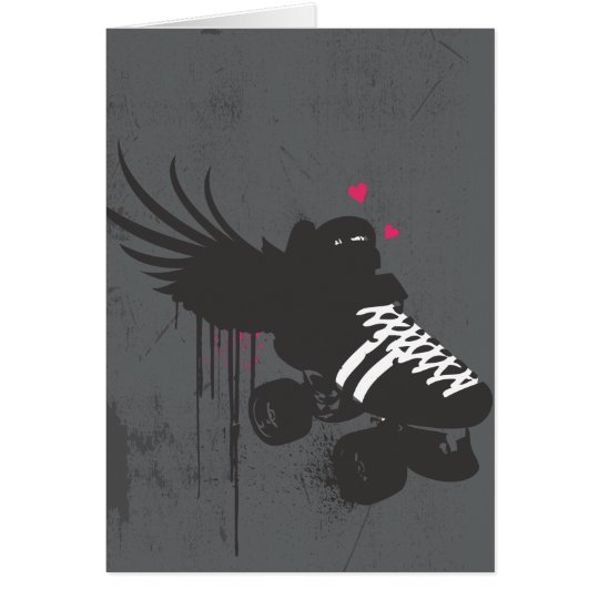 Roller Derby Greeting Card