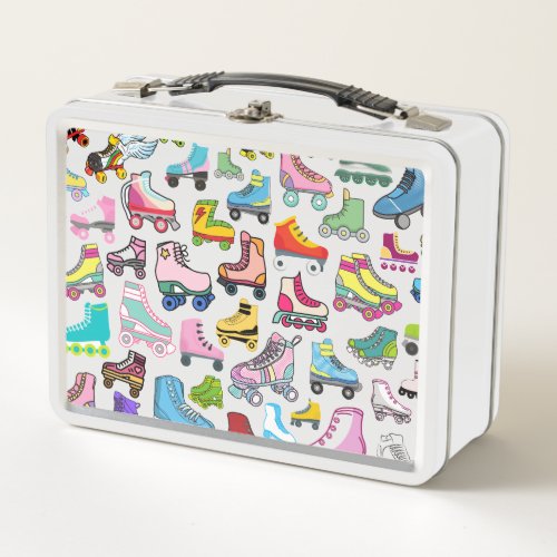 Roller Derby Inspired Roller Skate Metal Lunchbox