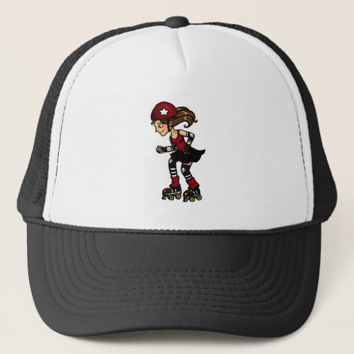 Roller Derby Jammer red Trucker Hat