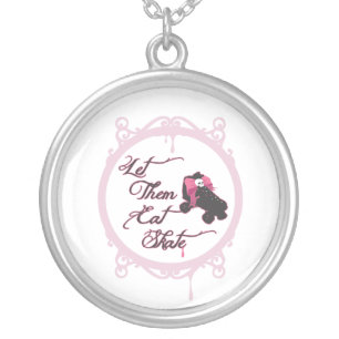 Roller Derby - Let Them Eat Skate Silver Plated Necklace