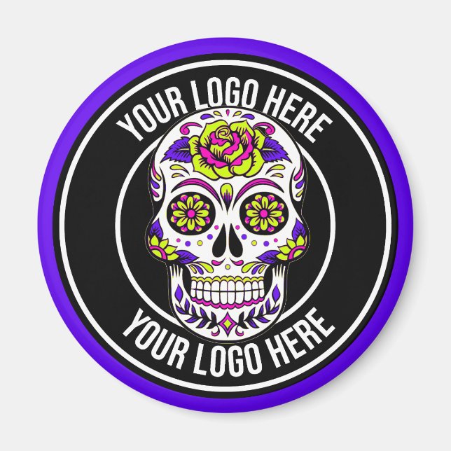 Roller Derby Logo Purple Black Magnet (Front)