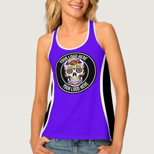 Roller Derby Logo Purple Black Team Name Uniform Tank Top
