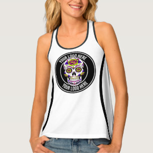 Roller Derby Logo White Black Team Name Uniform Tank Top