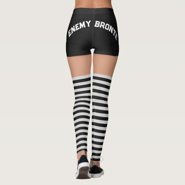 Roller Derby Name Black Shorts Striped Socks Leggings (Back)