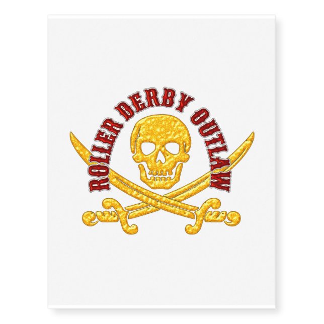 Roller Derby Outlaw Tattoo (Front)