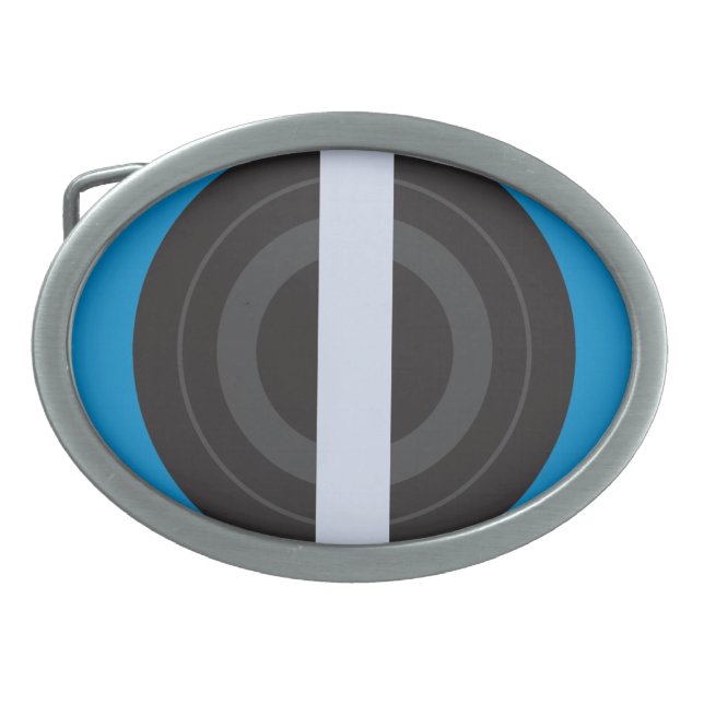 Roller Derby Pivot Oval Belt Buckle (Front)