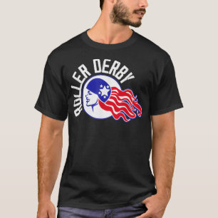 Roller Derby Player Flag US Skating Team  T-Shirt