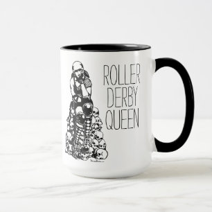 Roller Derby Queen Black Handle Coffee Mug