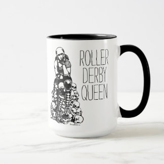 Roller Derby Queen Black Handle Coffee Mug