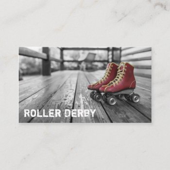Roller Derby  Rollerskates  Photo Business Card by ImageAustralia at Zazzle