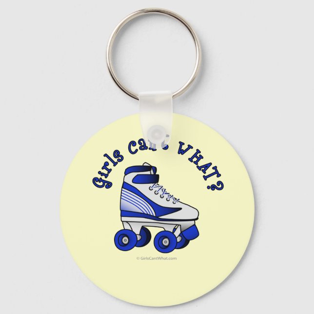 Roller Derby Skate - Blue Keychain (Front)