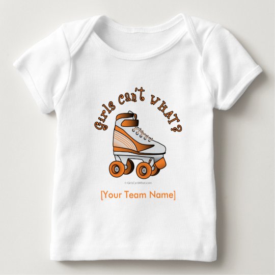 Roller Derby Skate - Orange Baby T-Shirt