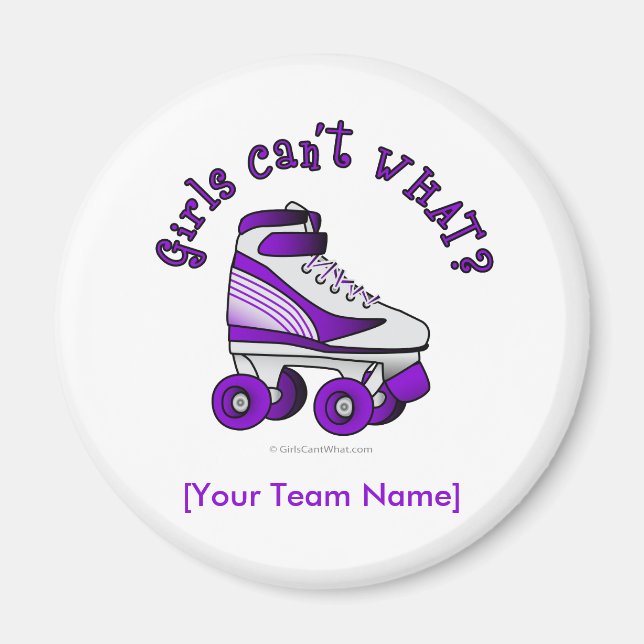 Roller Derby Skate - Purple Magnet (Front)