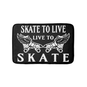 Roller Derby, Skate to Live Live to Skate Bath Mat