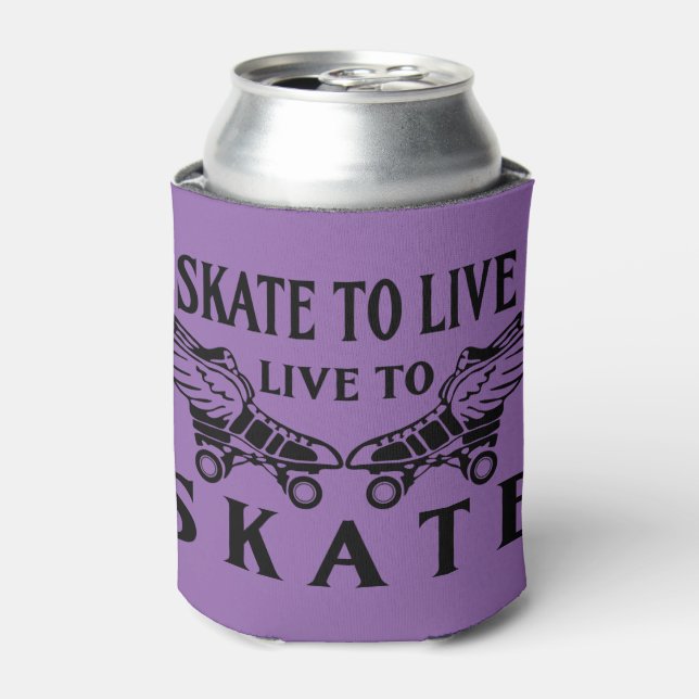 Roller Derby, Skate to Live Live to Skate Can Cooler (Can Front)