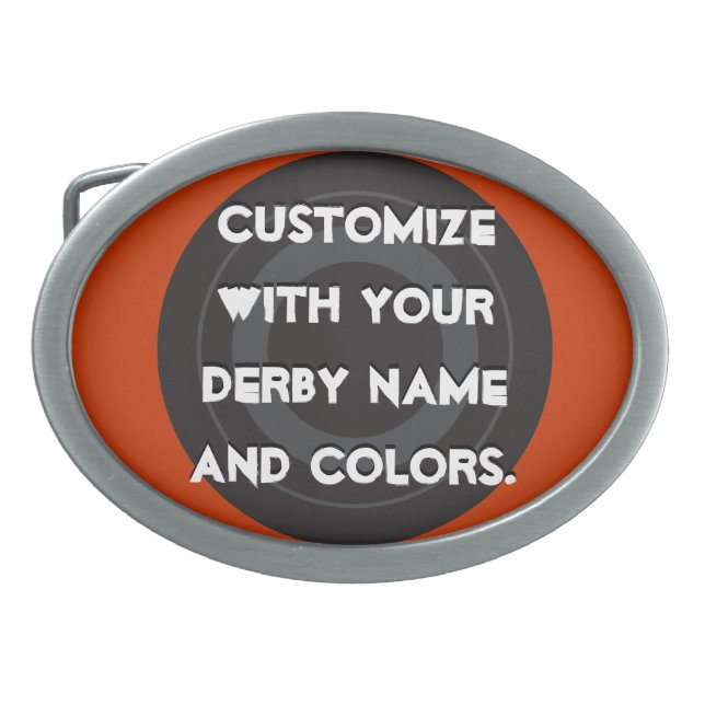 Roller Derby Skate Wheel Belt Buckle (Front)