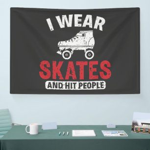 Roller Derby Skating Skate Skater Banner