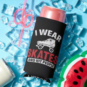 Roller Derby Skating Skate Skater Seltzer Can Cooler