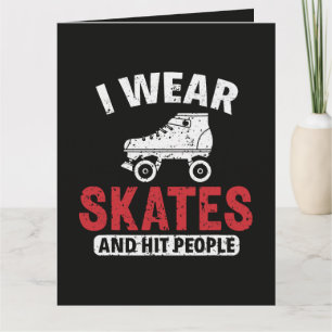 Roller Derby Skating Skate Skater Thank You Card