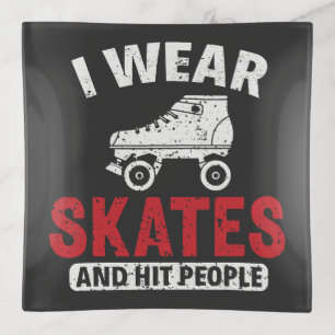 Roller Derby Skating Skate Skater Trinket Tray