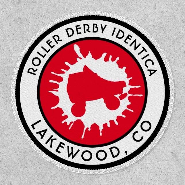 ROLLER DERBY splatz club patch with location (Front)