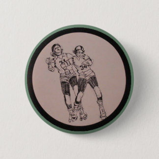 Roller Derby Vintage program Pinback Button