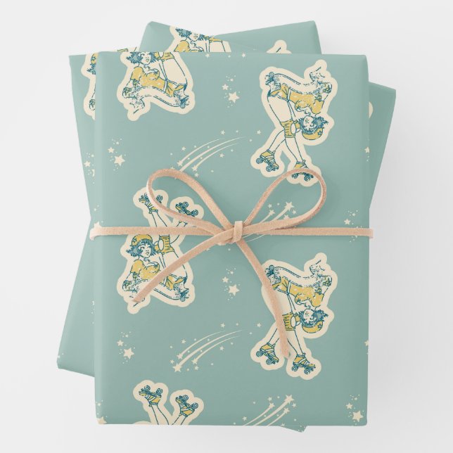 Roller derby wrapping paper sheets (In situ)