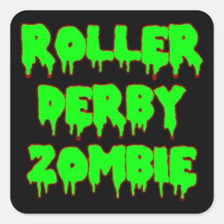 Roller Derby Zombie Sticker