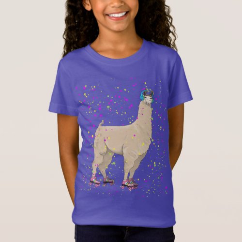 Roller Disco Llama T_Shirt
