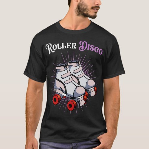 Roller Disco Skate 80s 90s Retro Dancing Skating T_Shirt