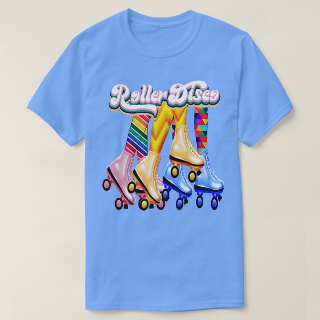 Roller Disco Skating Skater Rollerskating Rollersk T-Shirt (Design Front)