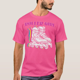 Roller Girl Cool Roller Derby Graphic Roller Skati T-Shirt
