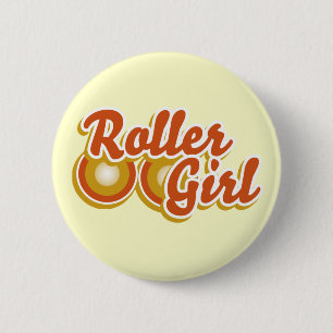 Roller Girl in the Derby Pinback Button