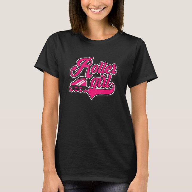 Roller Girl Inline Skates Roller Skating skating s T-Shirt (Front)