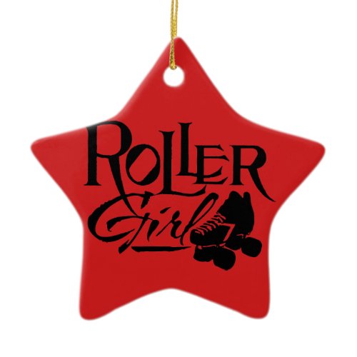 Roller Girl, Roller Derby Ceramic Ornament