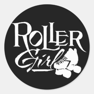 Roller Girl, Roller Derby Classic Round Sticker