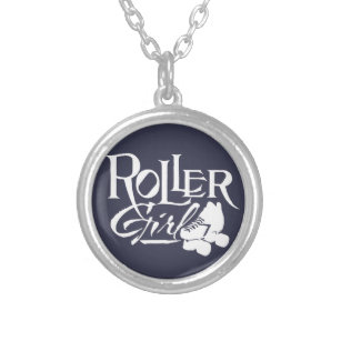 Roller Girl, Roller Derby Silver Plated Necklace