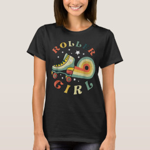 Roller Girl Skater Retro Vintage 70s 80s Skates T T-Shirt