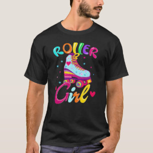 Roller Girl Skater Skating 70s 80s 90s Skates girl T-Shirt