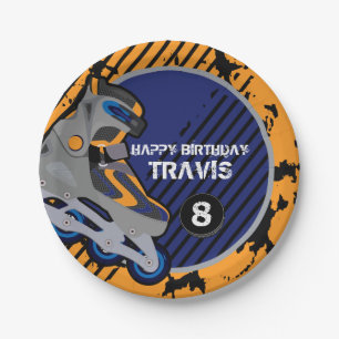 Roller Hockey Party 7 Inch Paper Plate