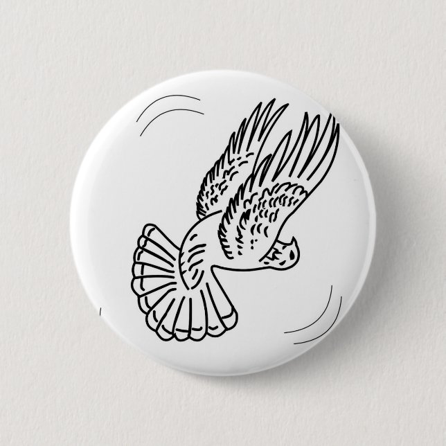 Roller Pigeon in Action Button (Front)