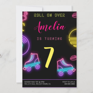 Roller Skate Birthday Invitation