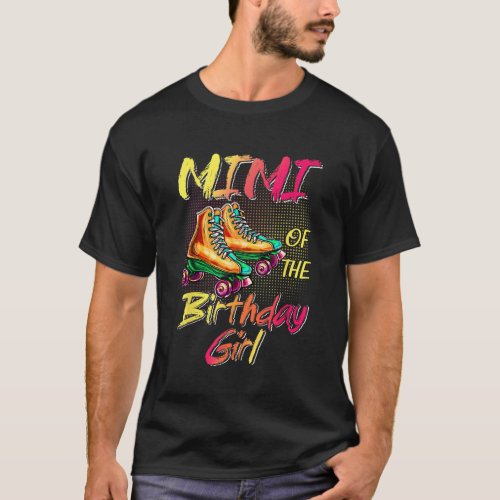 Roller Skate Birthday Mimi Matching Family Group O T_Shirt