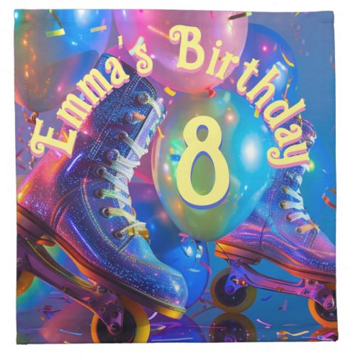 Roller Skate Birthday Party Cloth Napkin