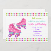 Roller Skate Birthday Party Invitations (Front/Back)