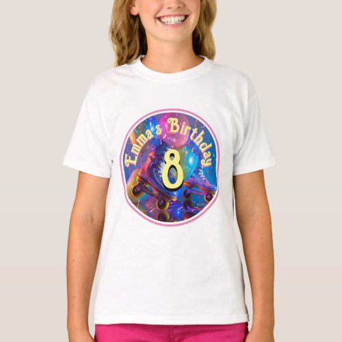 Roller Skate Birthday Party T_Shirt