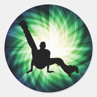 Roller Skate Dancing Classic Round Sticker