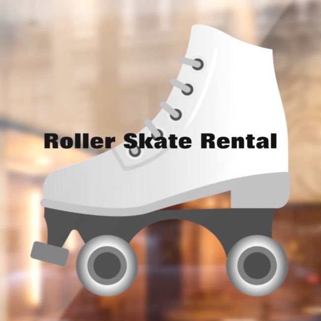 Roller Skate Design Window Cling